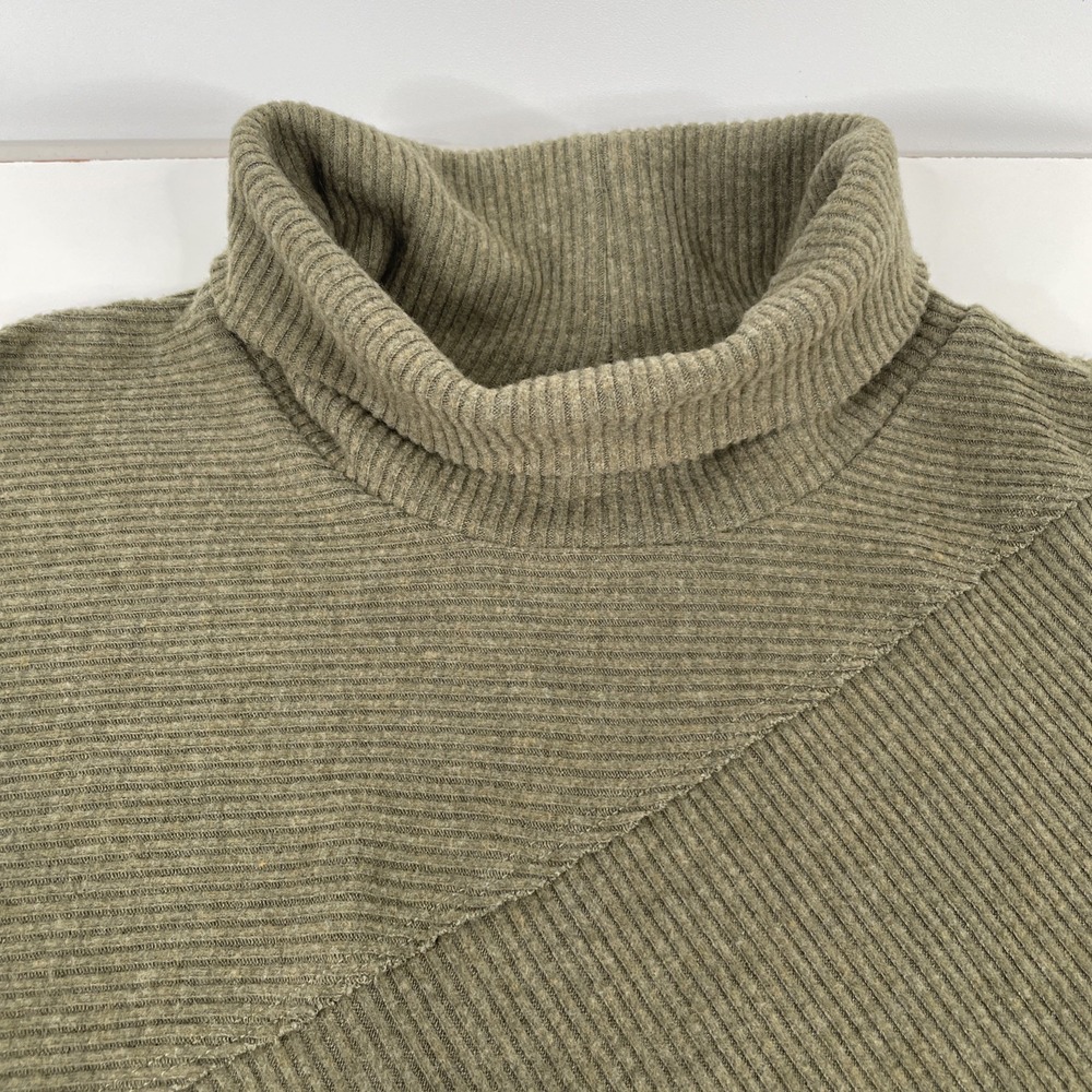 H By Bordeaux Womens Sz L Olive Green Turtleneck Sweater - Picture 4 of 7